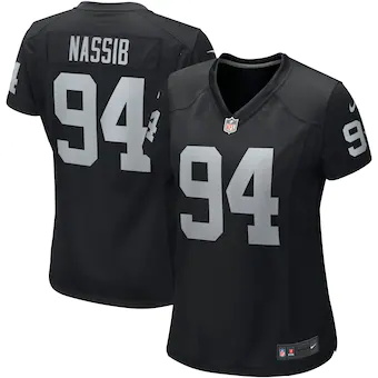 womens nike carl nassib black las vegas raiders player game